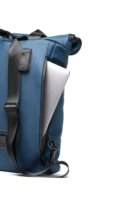 Elegant Roll-Top Laptop Backpack [6]