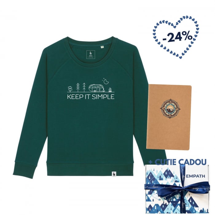 Set cadou Bluza dama, relaxed fit si caiet Adventurer