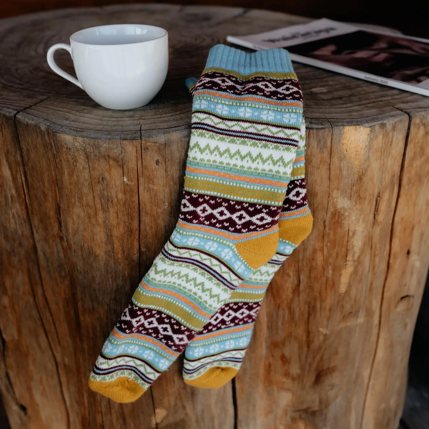 Nordic Pattern Socks – Nora Model [2]