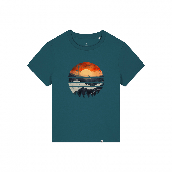 Tricou dama, Sunset over the mountains