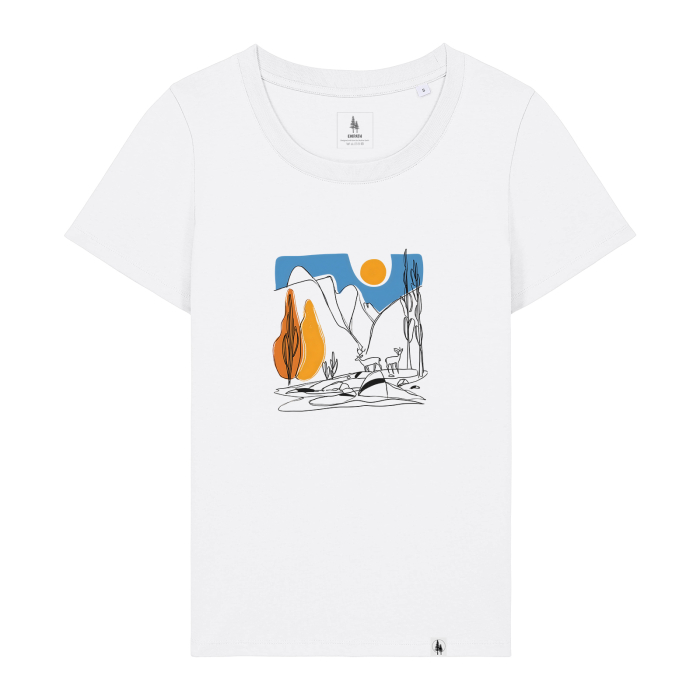 Tricou dama, mid-light, Abstract Nature, croială slim [1]