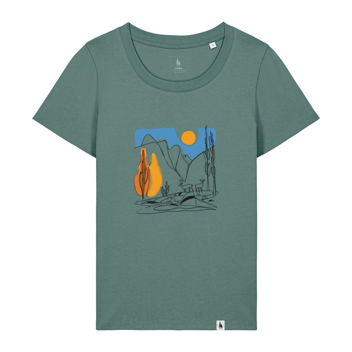 Tricou dama, mid-light, Abstract Nature, croială slim [1]