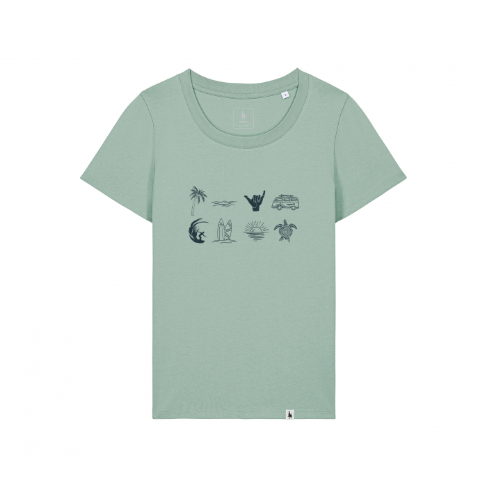Tricou dama, mid-light, Just for surfer, croială slim [1]