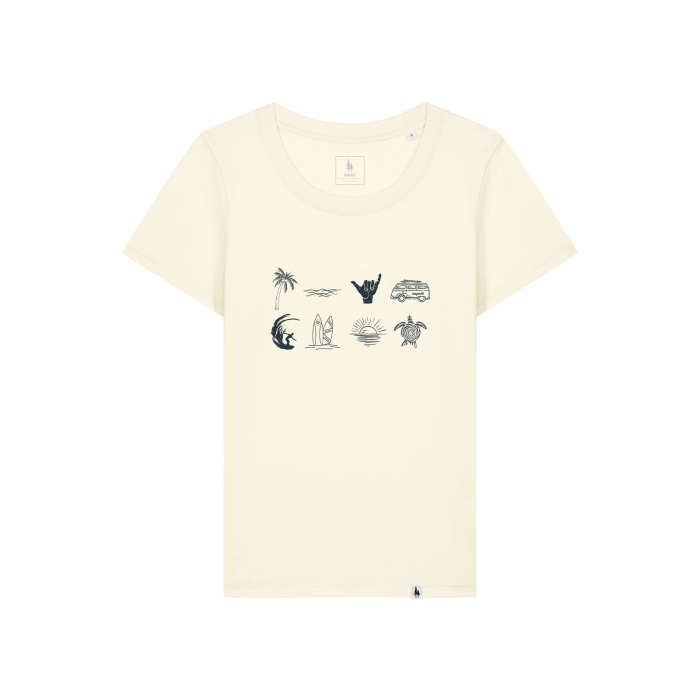 Women's T-shirt, mid-light, Just for surfer, slim fit [1]