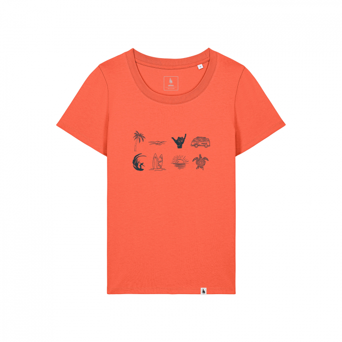 Women's T-shirt, mid-light, Just for surfer, slim fit [1]