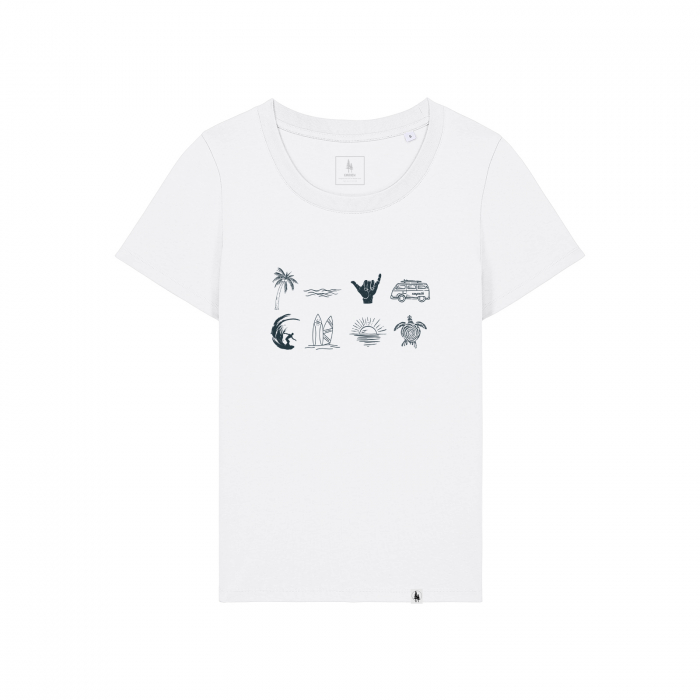Tricou dama, mid-light, Just for surfer, croială slim [1]