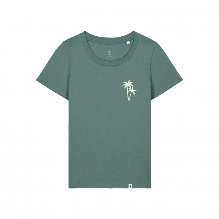 Women's T-shirt, mid-light, Palms, slim fit [1]