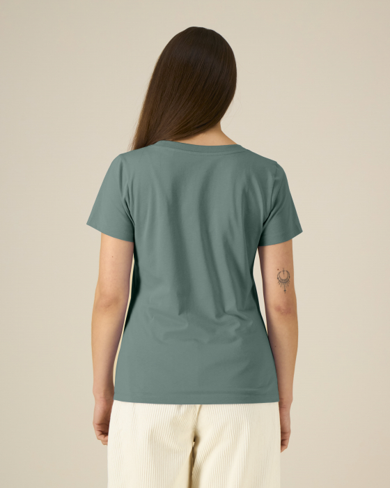 Women's T-shirt, mid-light, Turtle surfer, slim fit [2]