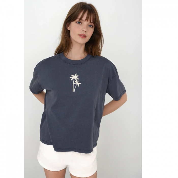LADIES’ OVERSIZE WASHED EFFECT T-SHIRT [4]