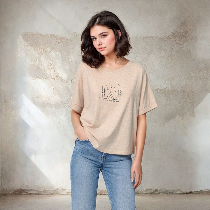 Tricou dama oversized - Find me under the stars [2]