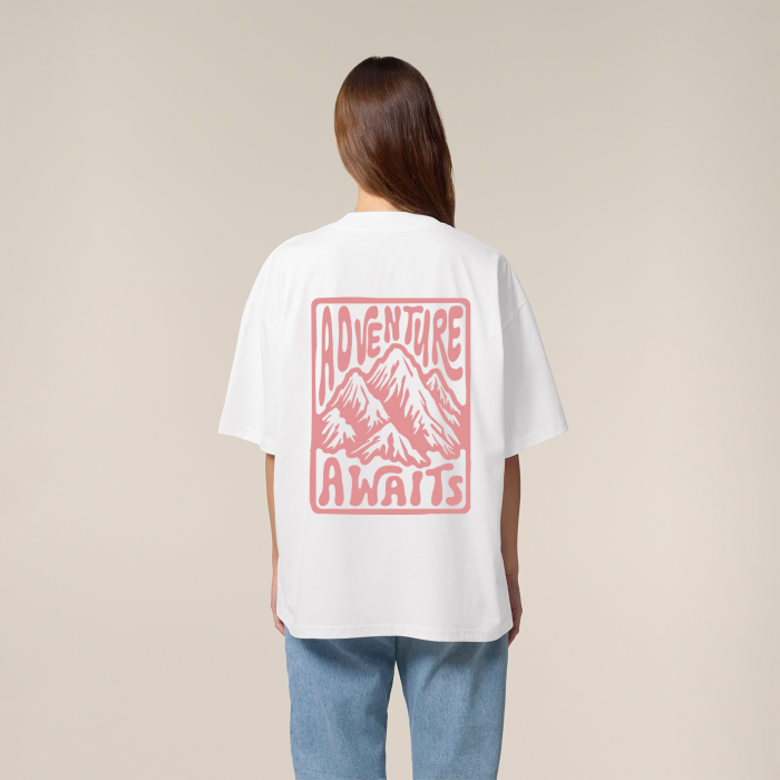 Tricou oversized unisex, Adventure awaits [5]