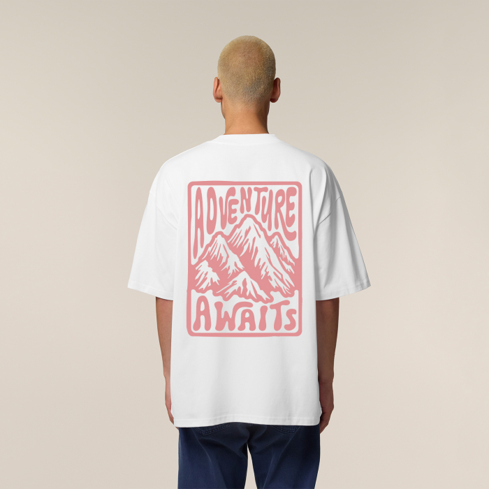 Tricou oversized unisex, Adventure awaits [4]