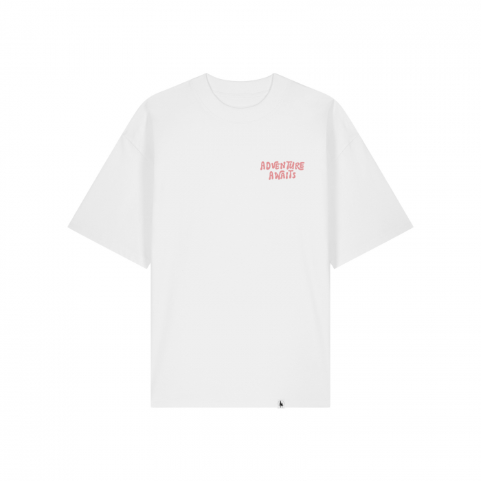 Tricou oversized unisex, Adventure awaits [3]
