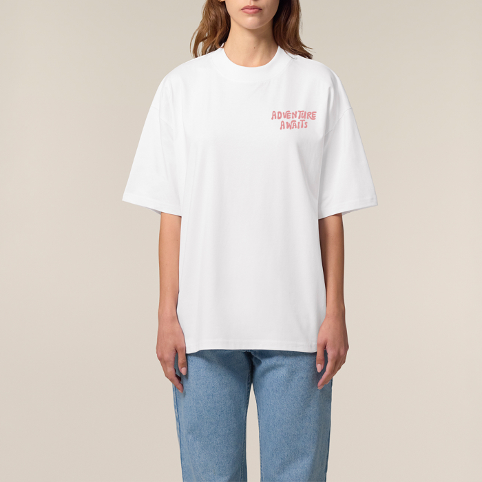 Tricou oversized unisex, Adventure awaits [8]