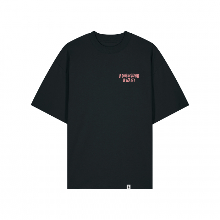 Tricou oversized unisex, Adventure awaits [3]