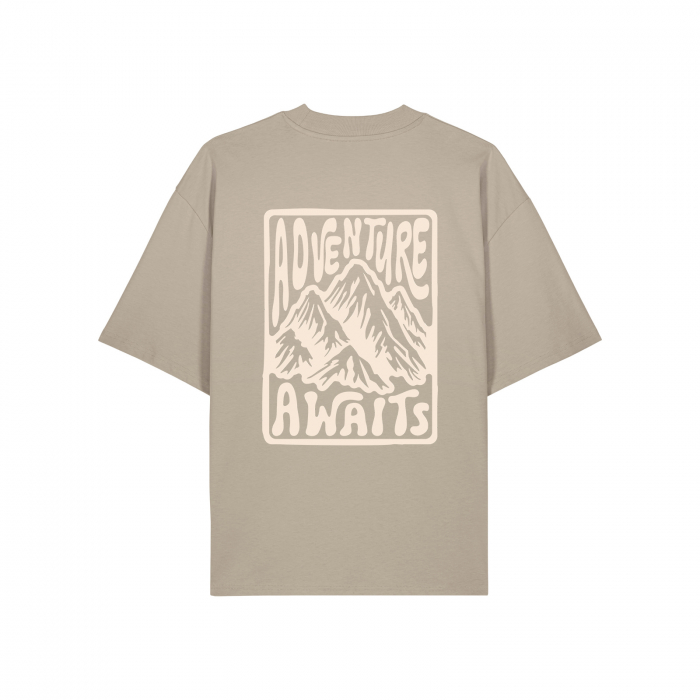 Tricou oversized unisex, Adventure awaits [2]