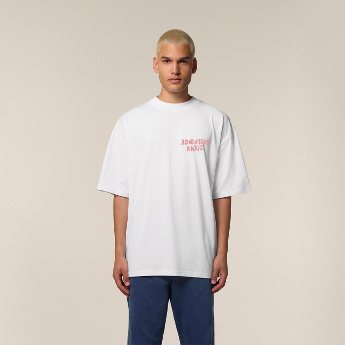 Tricou oversized unisex, Adventure awaits [6]