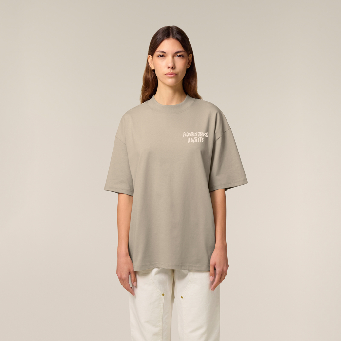 Tricou oversized unisex, Adventure awaits [4]