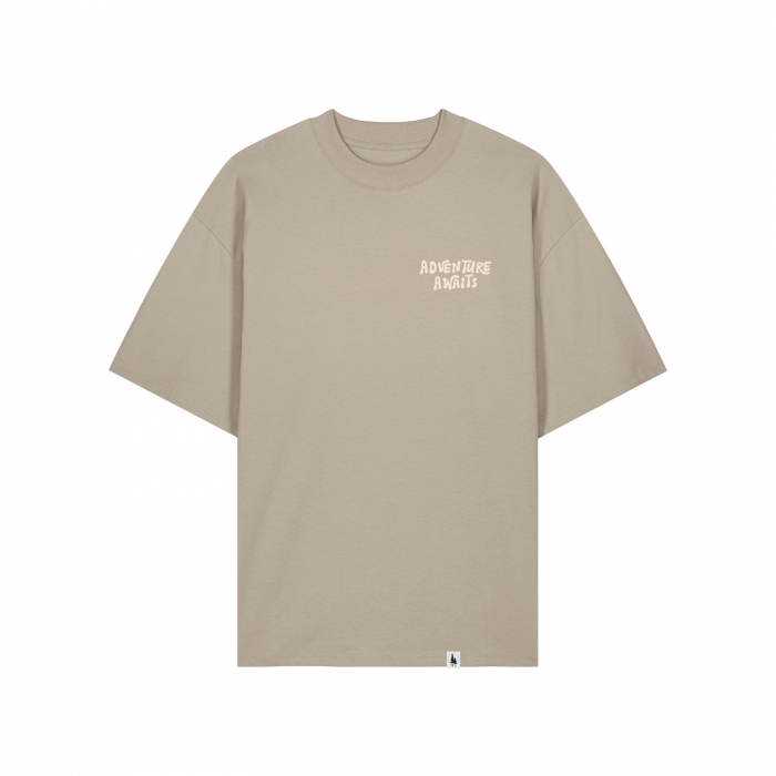 Tricou oversized unisex, Adventure awaits [3]