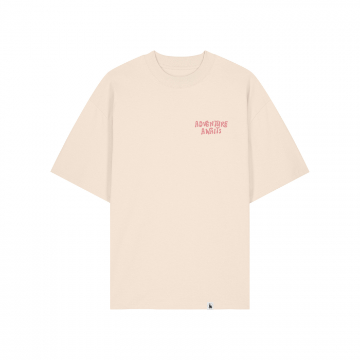 Tricou oversized unisex, Adventure awaits [3]