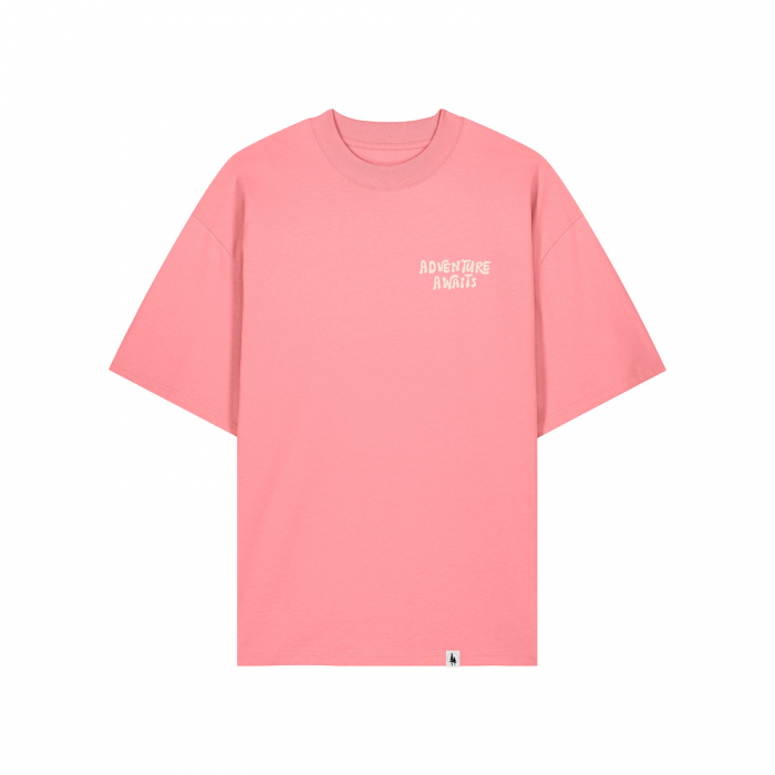 Tricou oversized unisex, Adventure awaits [3]