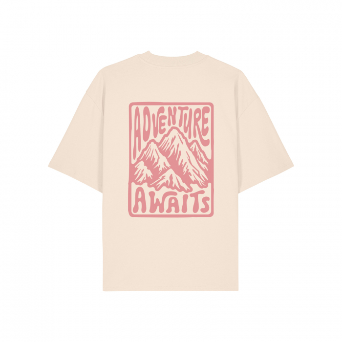 Tricou oversized unisex, Adventure awaits [2]