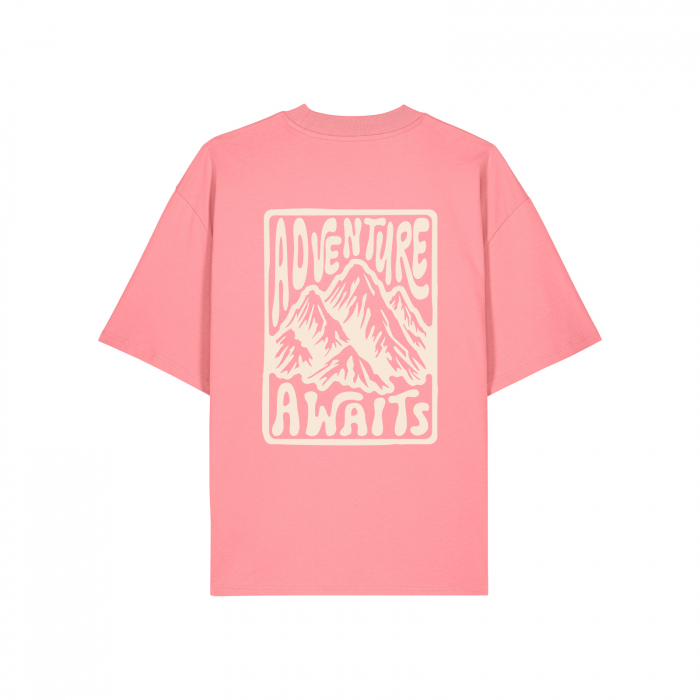 Tricou oversized unisex, Adventure awaits [2]