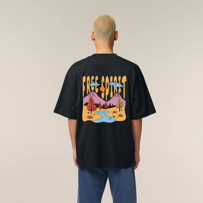 Tricou oversized unisex, S/XL, Free Spirit [4]