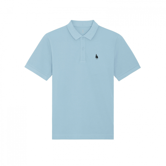 Tricou polo barbati, brodat logo, 100% bumbac organic