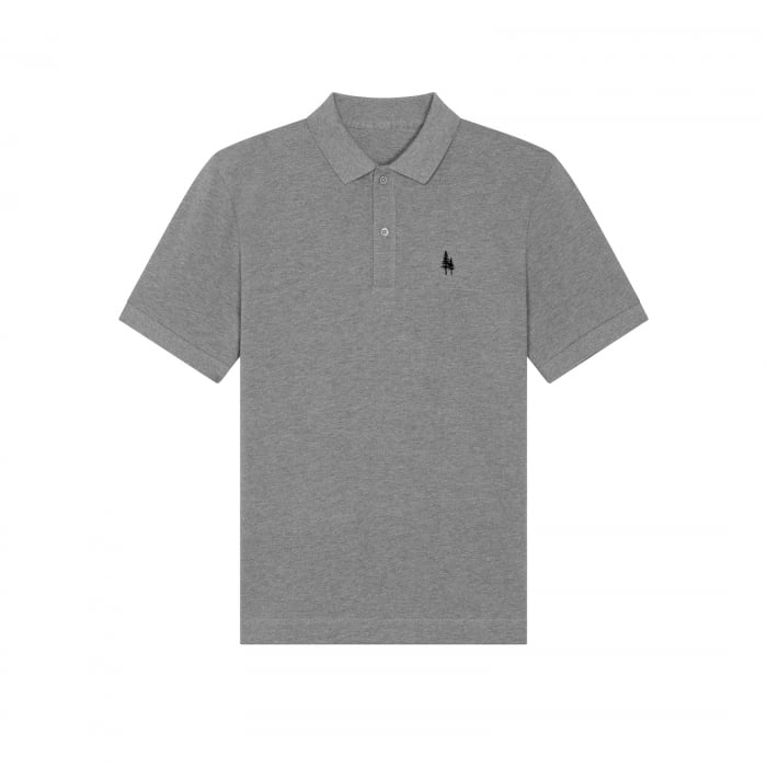 Tricou polo barbati, brodat logo, 100% bumbac organic