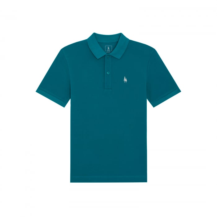 Tricou polo barbati, brodat logo, 100% bumbac organic