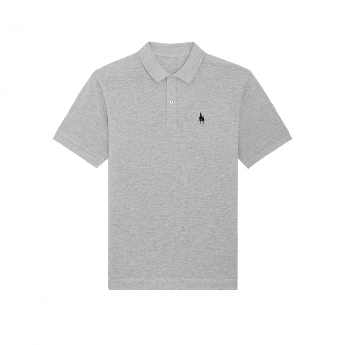 Tricou polo barbati, brodat logo, 100% bumbac organic