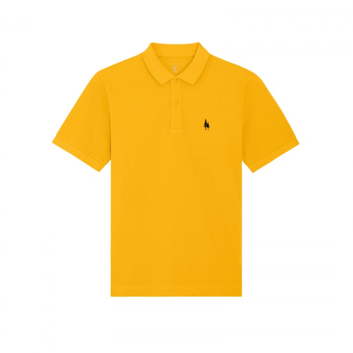 Tricou polo barbati, brodat logo, 100% bumbac organic