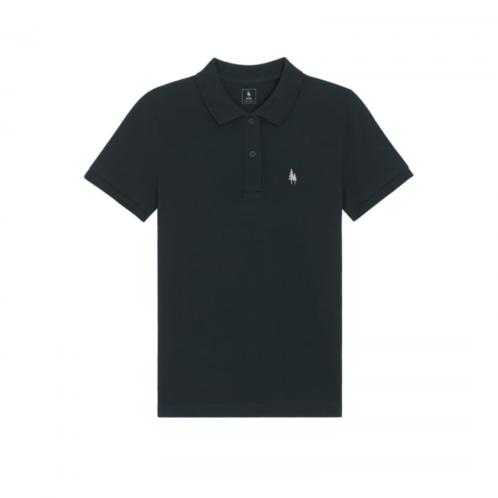 Tricou polo femei, brodat logo, bumbac organic