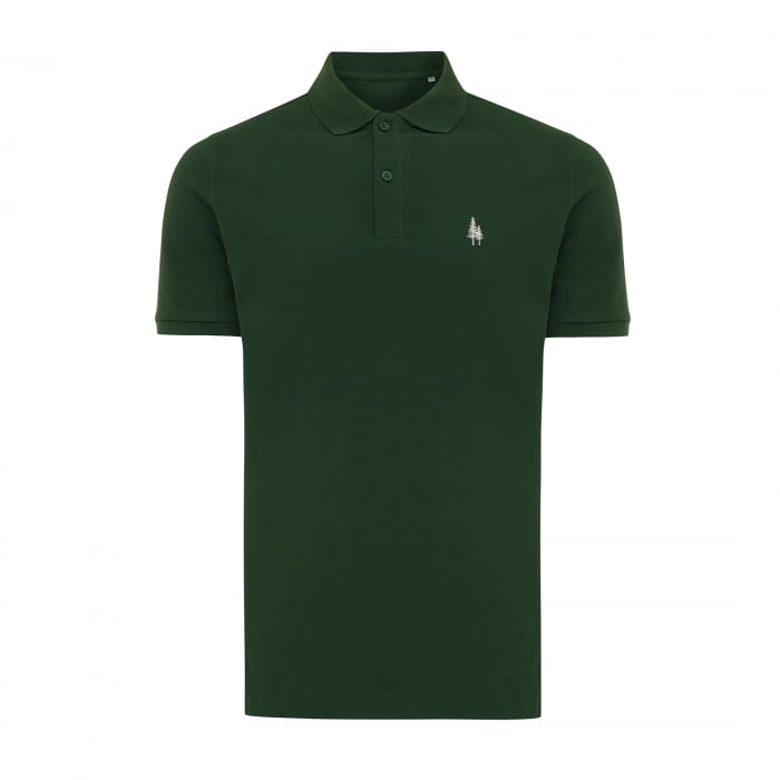 Tricou polo barbati, brodat logo, bumbac organic + bumbac reciclat