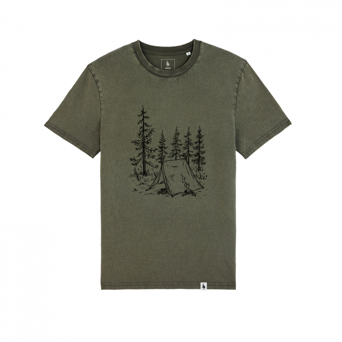 Tricou unisex aspect vintage, forest retreat