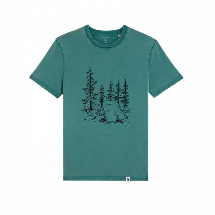 Tricou unisex aspect vintage, forest retreat