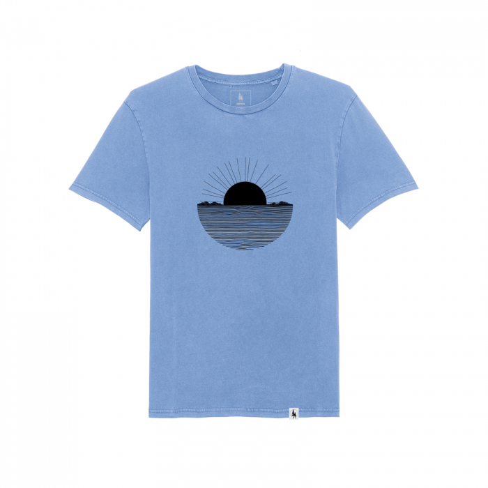 Tricou unisex aspect vintage, Minimalist Sunset