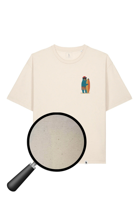 Tricou unisex Briz, print Summer time bear, relaxed fit [4]