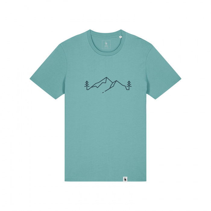 Unisex T-Shirt, mid-light, Line art pines, slim fit [1]