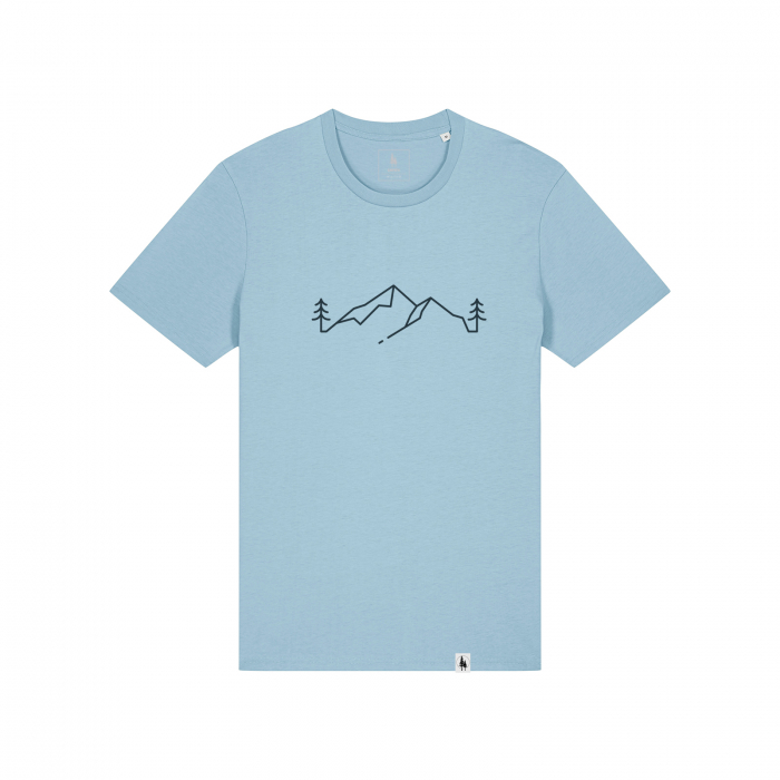Unisex T-Shirt, mid-light, Line art pines, slim fit [1]
