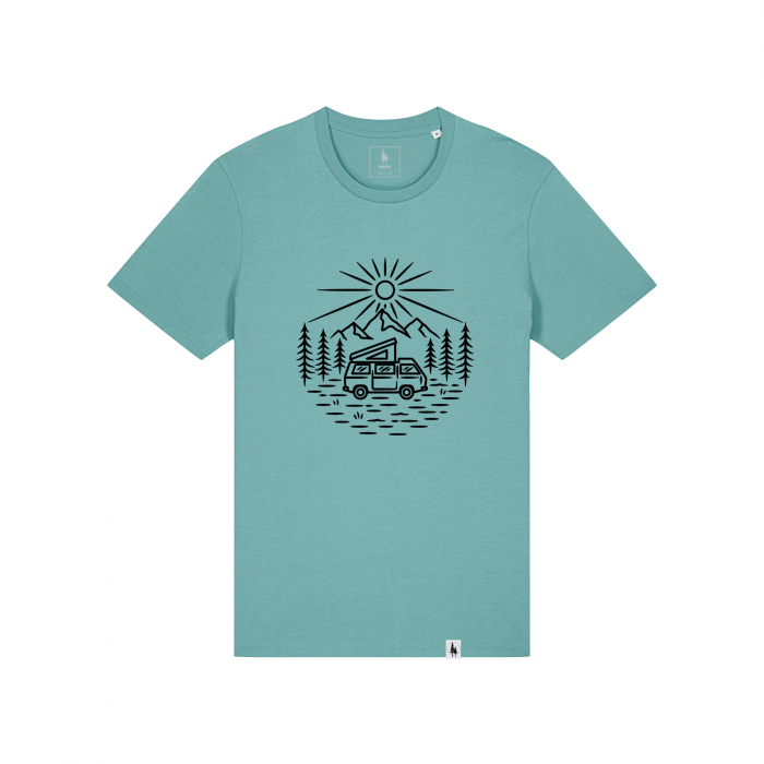 Unisex T-Shirt, mid-light, Wild road living, slim fit [1]