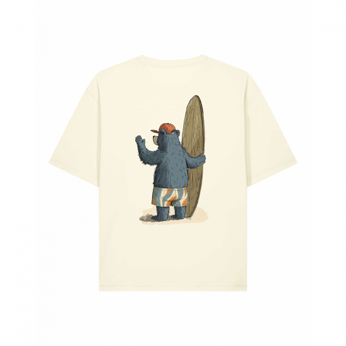 Unisex T-shirt, relaxed fit, Old time surfing bear [3]
