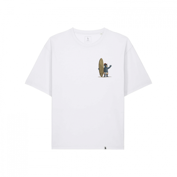 Unisex T-shirt, relaxed fit, Old time surfing bear [2]