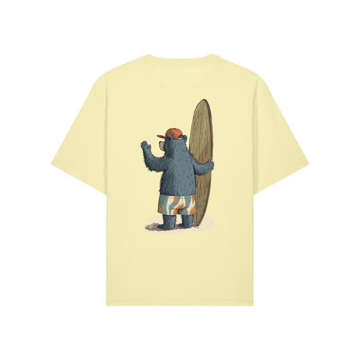 Unisex T-shirt, relaxed fit, Old time surfing bear [3]