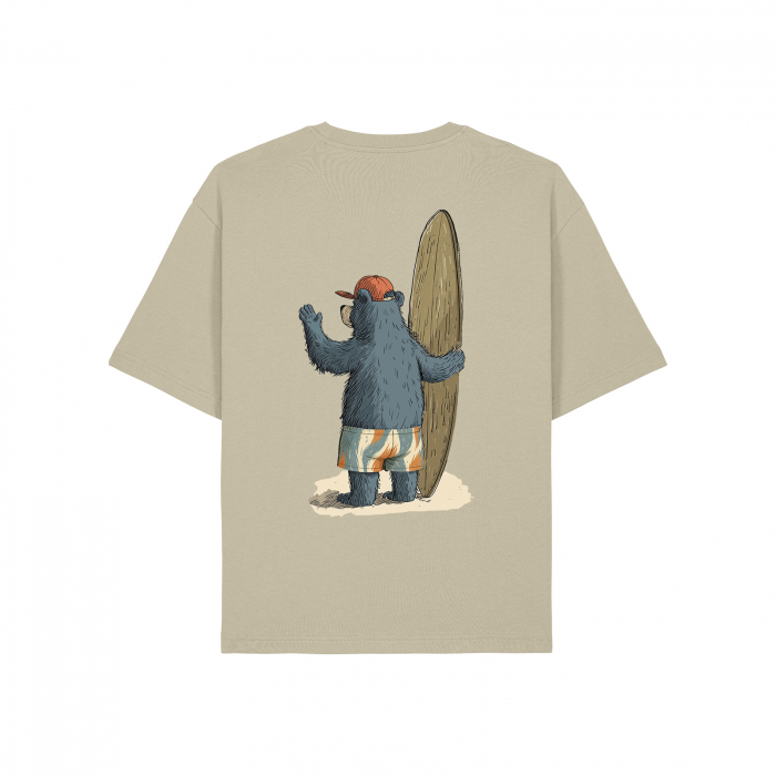 Unisex T-shirt, relaxed fit, Old time surfing bear [3]