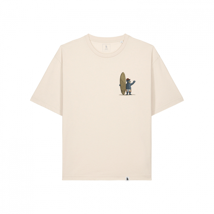 Tricou unisex, relaxed fit, Old time surfing bear [2]