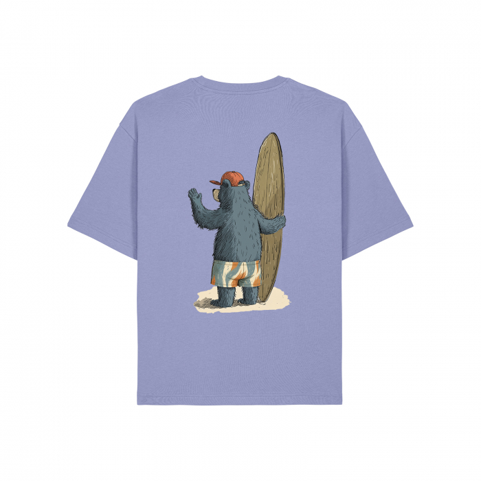 Unisex T-shirt, relaxed fit, Old time surfing bear [3]