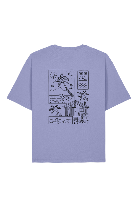 Tricou unisex Briz, print Summer time, relaxed fit [2]