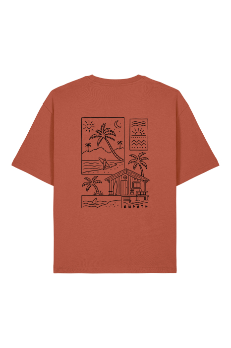 Tricou unisex Briz, print Summer time, relaxed fit [2]